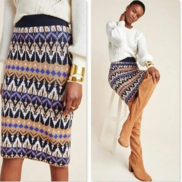 Anthropologie Saoirse Midi Sweater Skirt - Picture 2 of 8